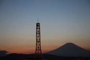 富士山と金星と水星