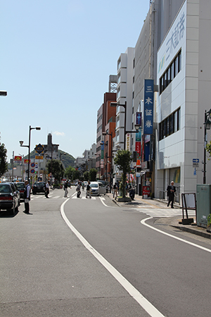 現在の平塚駅西口北側道路