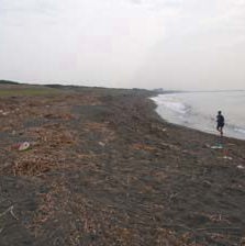 川ゴミの多い浜