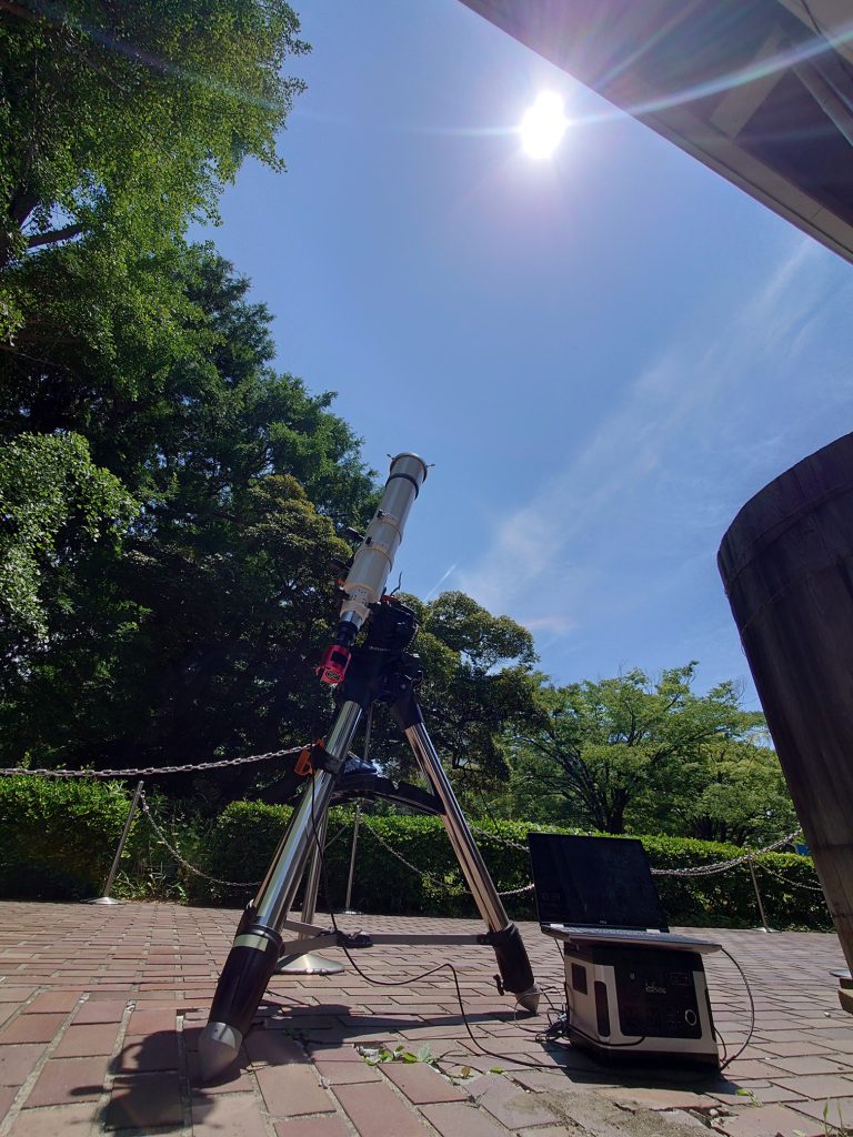 2024年6月12日に太陽黒点を観察中の様子