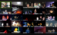 全国の施設の担当者がオンラインで集まっている様子(YouTubeの配信画面より)