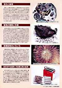 暮らしの中の鉱物 －鉱物とその利用－　リーフレット P2