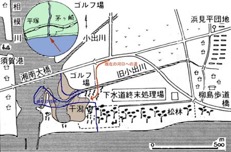 相模川河口干潟の地形変化