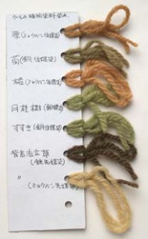 草木で染めたウール