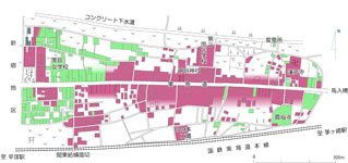 馬入地区焼失域地図