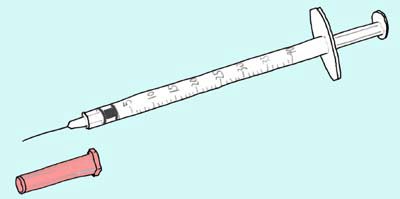 インシュリンの注射器