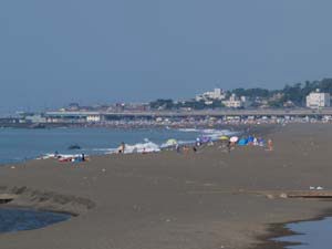 大磯海岸の海水浴場