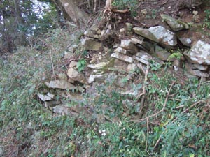 外輪山溶岩の板状節理
