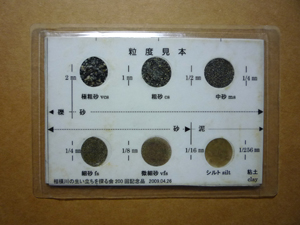 配布された礫の粒度見本