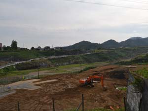 渋田川支流沿いの沖積面、低位段丘面、中位段丘面（上粕屋神成松）
