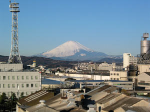 屋上からの富士山