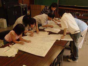 みんなで調べよう「ツバメ調べ2006」地図作り