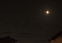 月・木星・土星2020.04.15平塚市長持（撮影　剱持瑞穂）