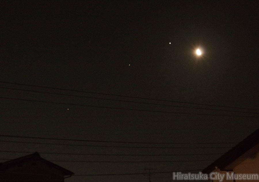 月・木星・土星2020.04.15平塚市長持（撮影　剱持瑞穂）