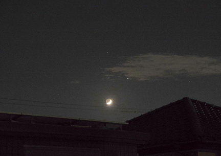 土星・木星・月20201119平塚(撮影　剱持瑞穂）
