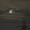 27.3日の月と金星20201113平塚(撮影　剱持瑞穂）