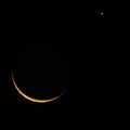 月と金星20201213市内長持2（撮影　剱持瑞穂）