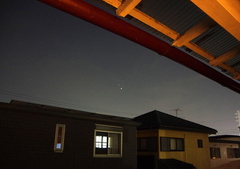 土星と木星20201210市内長持（撮影　剱持瑞穂）
