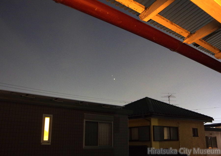 土星と木星20201212市内長持（撮影　剱持瑞穂）