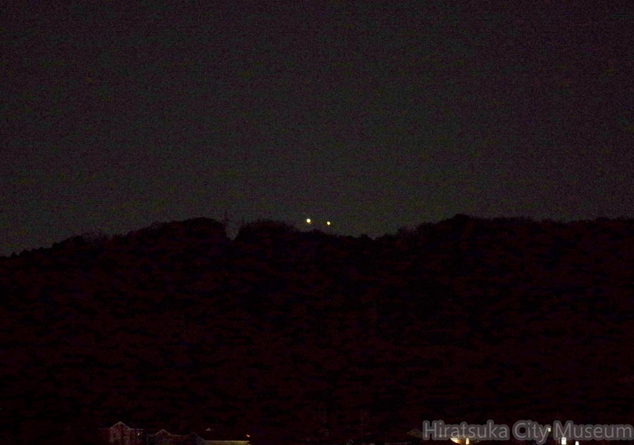 木星と土星20201222市内長持（撮影　剱持瑞穂）