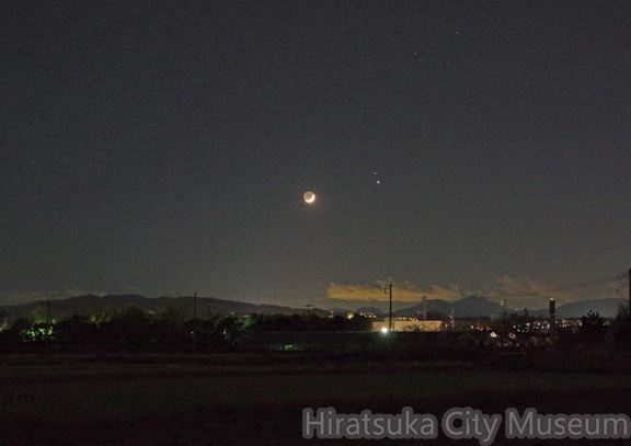 月・土星・木星20201217市内寺田縄（撮影　剱持瑞穂）