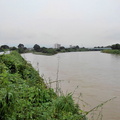 増水した花水川2021.07.03平塚（撮影　岡根武彦）