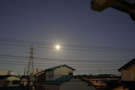 月と木星2021.09.19長持（撮影　剱持瑞穂）