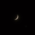月と金星17時29分 2021.11.08長持（撮影　剱持瑞穂）
