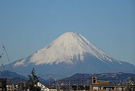 新年の富士山20220105平塚（撮影　松本富美江）