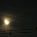 月と火星2022.08.20 0時7分 長持（撮影　剱持瑞穂）