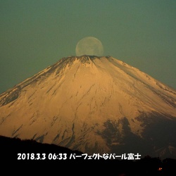 ダイヤモンド富士とパール富士（撮影　岩田国弘）