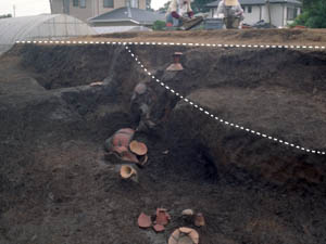 山王久保遺跡の地震断層