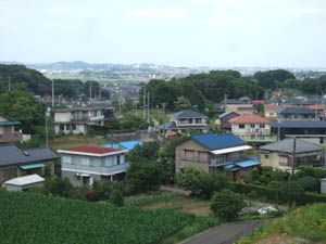 伊勢原断層の地形を望む