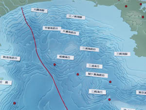 相模湾の海底地形模型