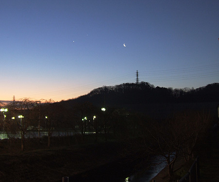 月金星木星の接近