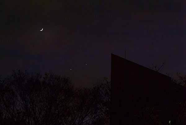 月と金星と木星