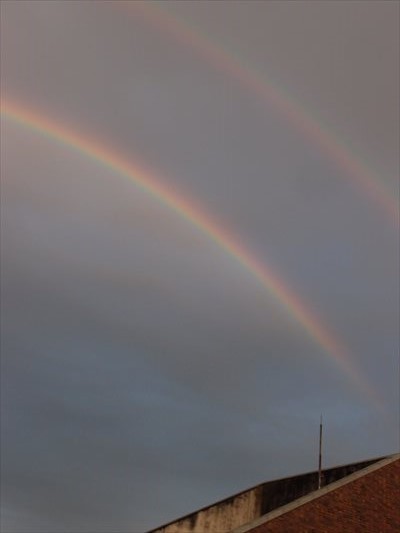 9月10日夕方の虹