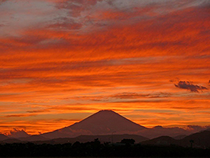 富士山と秋の空
