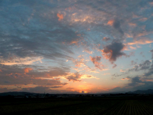 寺田縄の夕焼け