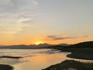 花水川河口夕景