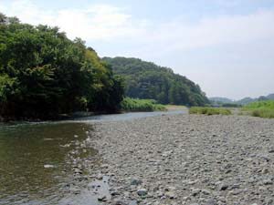 金目川中流の景観