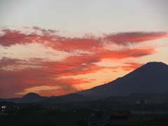 富士山の夕焼け