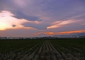 寺田縄の夕焼け