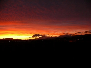 寺田縄の夕焼け