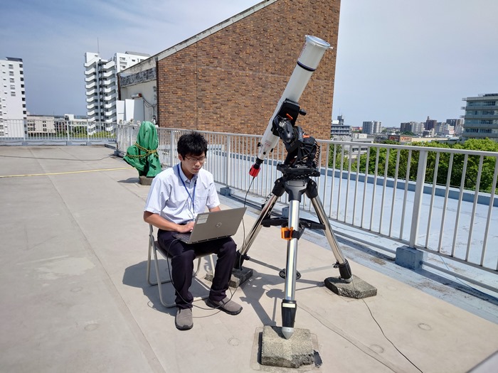 可視光線で撮影中の様子